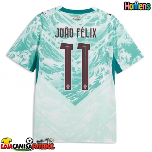 Camisa de Futebol Portugal Joao Felix #11 Equipamento Secundário Mundo 2026 Manga Curta